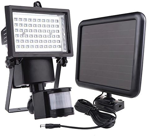60 LED Solar Motion Light WSMY Adjustable TIME &amp; LUX Lamp Solar activated for Hallway Corridor Villa Yard Garage Outdoor Indoor Wall Patio Garden Landscape Deck Shed Lawn