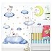 Bunny Animals Wall Stickers Wall Decals for Nursery Decor Lovely Rabbits Easter Holiday Wall Stickers Decor Removable Mural Decals Baby Nursery Kids Room Living Room Wall Decor Nursery Wallpaper