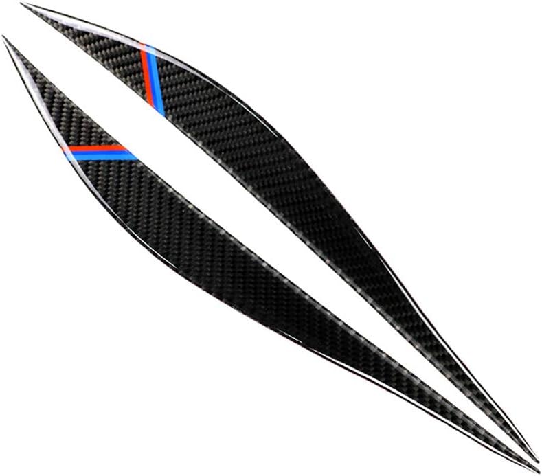 Carrfan Carbon Fiber Headlight Eyebrows Eyelids Trim Eye Lid Cover Decoration Styling Sticker 1 Pair for BMW F30 F31 F32 F33 F34 (2012-2020)