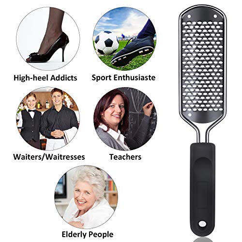Callus Remover Foot File for Feet - Ejiubas Colossal Foot Rasp Surgical Grade Stainless Steel File Grater Foot Care Pedicure Tools for Wet and Dry Feet - Thumbnail 4