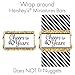 Black and Gold 40th Birthday Party Mini Candy Bar Wrappers - 45 Stickers