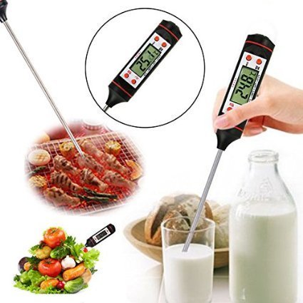 Digital Instant Read Cooking Thermometer For Meat, BBQ, Candy And Liquids