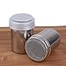 LOHOME Stainless Steel Fancy Coffee Dredger Cocoa Powder Shaker with Fine-mesh Lid & Translucent Plastic Cover for Baking & Cooking At Home/Restaurant (4-Pieces)