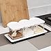 METKA Kitchen Seasoning Box Set - 3 Separate Handle Condiment Boxes-Seasoning Box Jar Plastic Condiment Transparent Storage Container- Cruet with Cover and Spoon (White)