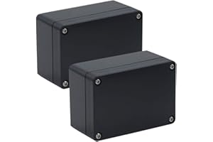 Raculety 2 Pack Project Box Waterproof Plastic Junction Box ABS IP65 Electronic Project Case Power Enclosure 3.94 x 2.68 x 1.97 inch (100 x 68 x 50 mm)