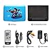 UEME Portable DVD CD Player with 9 Inch LCD Screen, Car Headrest Canvas Case, Remote Control, SD Card Slot and USB Port, Personal DVD Player with Rechargeable Battery PD-0093 (Blue)