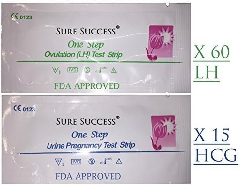 Sure Success® Combo 60 (Lh) Ovulation & 15 (Hcg) Pregnancy Test Strips; Includes Ebook