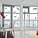 WANDKINGS Bird and Window Protection, 12 Stickers, Protection Against Bird collisions, Black