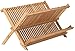 Bamboo Dish Drying Rack | 2 Tier & Folding Collapsible | 18.5