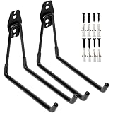 Heavy Duty Wall Mount Garage Hooks 4-Pack - 4.2 Inch Round J-Hooks With Anti-Slip Coating, 66 Lb Capacity - View #6