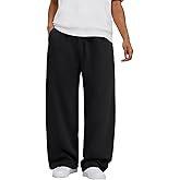 ATOFY Men's Baggy Fleece Sweatpants Wide Leg Elastic Waist Athletic Joggers Loose Lounge Pants with Pockets