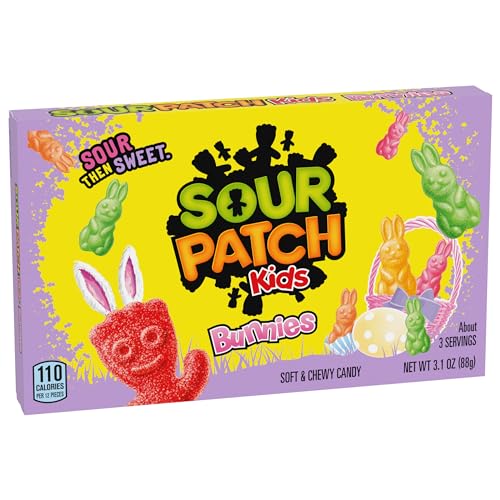 SOUR PATCH KIDS BUNNIES SOFT & CHEWY EASTER CANDY, 3.1 OZ