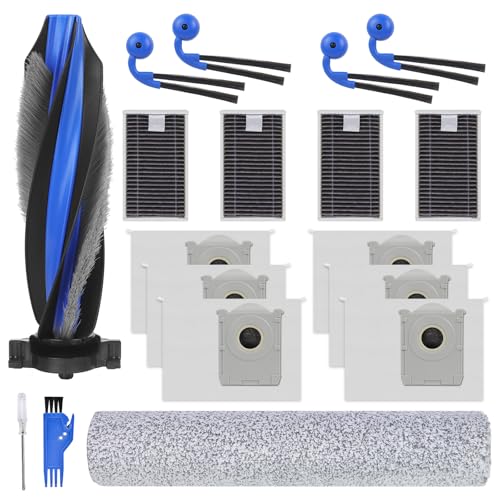 T90 Accessories for Ecovacs Deebot T90 Omni,T90 Pro Omni,X12 Pro,X12 Pro Omni Vacuum Cleaner, 1 Main Brush, 1 Roll of Wipes, 4 Side Brushes, 4 HEPA Filters, 6 Bags