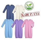 City Threads Unisex Baby Sleeping Sack Gown 100% Organic Cotton Made in the USA