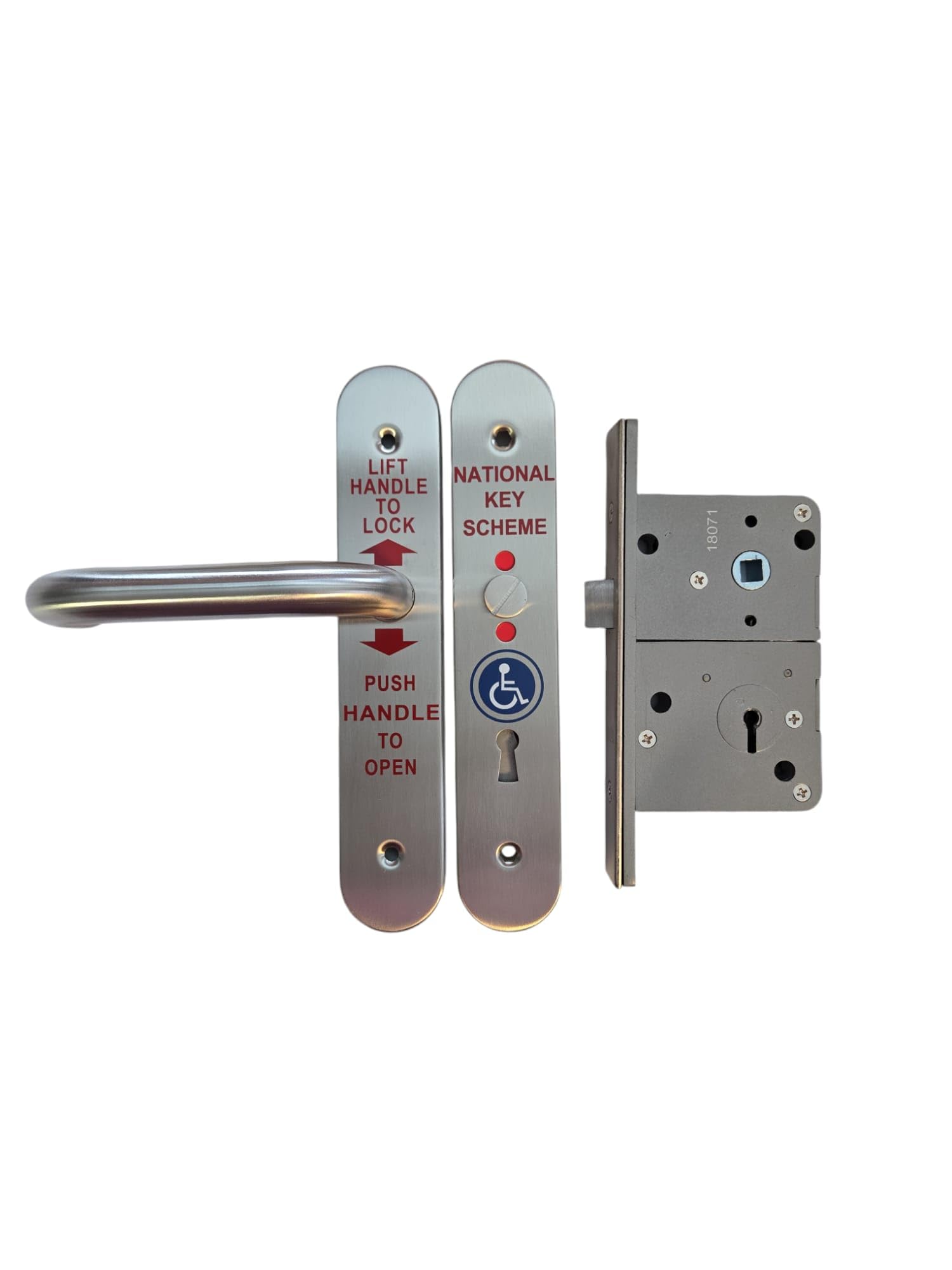 BARY NKS Disabled Toilet Lock with Keyblocker Function for Pubs Clubs National Key Scheme Works with NKS Keys (Right Hand)