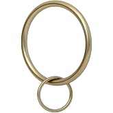 Ivilon Drapery Eyelet Curtain Rings - 2" Ring Loop for Hook Pins, Set of 14 - Warm Gold
