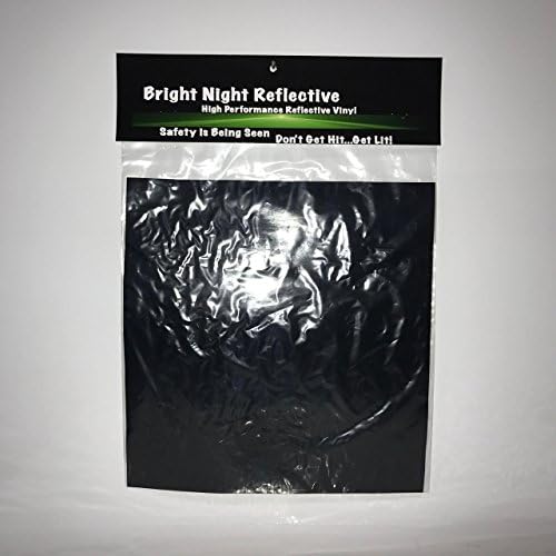 Black reflective vinyl decal kit (Black 10x10 2pc kit) Great for your Motorcycle, Truck, bike, bicycle, helmet, stroller, scooter, hardhat