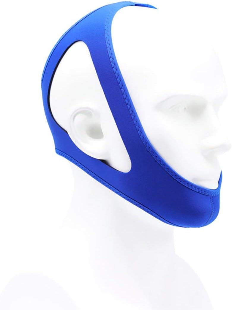 Anti Snore Chin Strap Stop Snoring Snore Belt Sleep Apnea Chin Support Straps for Woman Man Night Sleeping