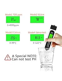 TDS Meter Digital Water Tester - Medidor de temperatura 3 en 1 TDS EC EC, 0 9999 ppm de precisión, pantalla LCD, prueba de calidad del agua para beber agua pureza, piscinas, acuarios, hidropónicos