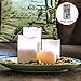 Frux Home and Yard 3 Piece Flickering Flameless LED Wax Pillar Candles Set with Remote Control and Bonus Ball Candle