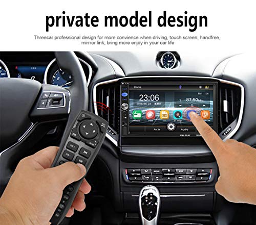 CarThree Car Radio Touchscreen 7 Inch Mirrorlink Android SD/FM/USB/AUX/Bluetooth Double Din Car Stereo for Rear View Camera Remote Control