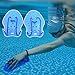 Haluoo Swimming Hand Paddles, Professional Swim Hand Training Paddles Swimming Exercise Gloves Palm Paddle Swimming Training Aid Flat Paddles for Men Women Children Adult Kids (Small)thumb 1
