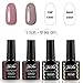 Yaoshun 2PCS Colors Gel Nail Polish + Top Coat + Base Coat Soak Off Nail Kits UV LED Manicure 10ml #02