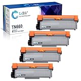 LxTek Compatible Toner Cartridge Replacement for Brother TN660 TN630 TN-660 TN-630 High Yield to use with HL-L2300D HL-L2320D HL-L2340DW HL-L2360DW MFC-L2720DW MFC-L2740DW DCP-L2540DW (Black, 4 Pack)