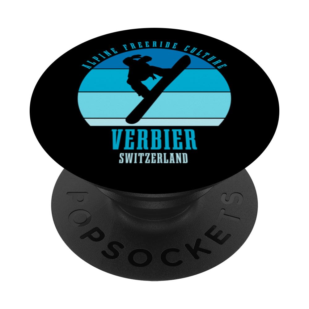Snowboard Culture Verbier Switzerland PopSockets Swappable PopGrip