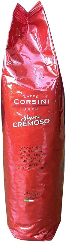 Caffè Corsini - Set Café en Grains Espresso à Maison Comme au Bar, Goût Intense, 2x1kg, 2kg Total