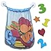 Non Toxic 44 Piece Set of Foam Bath Letters and Numbers with Shapes Included - Educational Toys and Bath Toys with Bath Toy Organizer Included for Tidy Storage