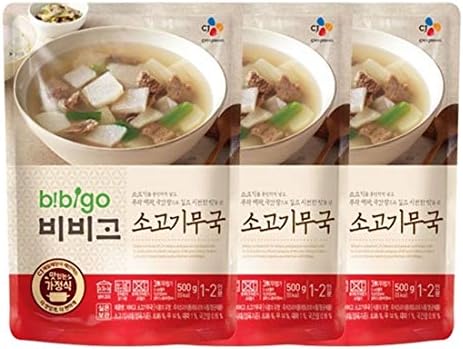 ビビゴ Bibigo Bibigo ビビゴ 牛肉大根スープ 500g X 3パック 韓国食品 韓国スープ 韓国