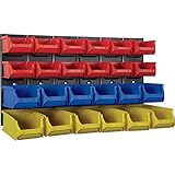 Metal Louvered Panel System with 24 Bins