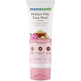 MAMAEARTH Multani Mitti Face Wash 3.38 Fl Oz (100ml) | with Multani Mitti &amp; Bulgarian Rose