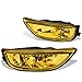 Auto Dynasty Compatible with Corolla Pair of Bumper Driving Fog Lights (Amber Lens)