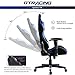 GTRACING Gaming Chair Fabric Racing Office Computer Game Chair Ergonomic Backrest and Seat Height Adjustment Recliner Swivel Rocker with Headrest and Lumbar Pillow E-Sports Chair Blue