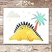 Dinosaur Wall Decor Art Prints (Set of 6) - Unframed - 8x10s | Educational Prehistoric Decor for Kids' Rooms | Wall Decor for Boys and Girls Bedrooms or Nurseries | Bathroom Pictures Wall Decor