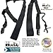 Hold-Ups Stay-Downs Dress Shirt Stays Stirrup Style with USA Patented No-Slip Metal Clips Black