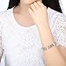 Presentski Love Charm Bracelet for Women and Girls with Pink CZ, Heart, Amour, Amor, Flower, and Butterfly