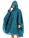 Buauty Womens Hooded Zip Up Waterproof Raincoats Lightweight Poncho with Pockets Outdoors