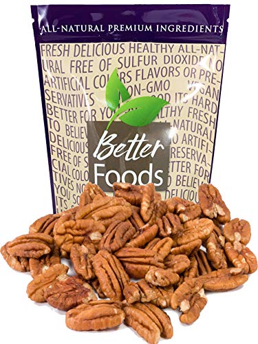 Raw Pecan Halves Texas Grown (No Shell, All Natural, Non-GMO, Kosher, In Resealable Bag, Nutrient Dense Low Carb High Fat Snack) 20oz