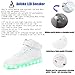 ANLUKE Kids High Top Light Up LED Shoes 11 Colors Sneakers as Gift for Boys Girls Men Women Gold 37