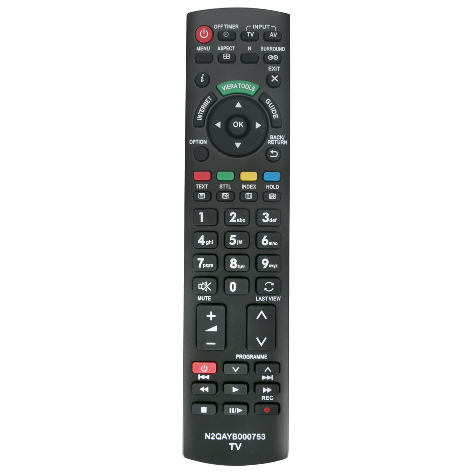 ALLIMITY N2QAYB000673 N2QAYB000753 Remote Control Replace fit for Panasonic Viera Internet TV TX-L32D25E TX-L32D28EP TX-L32E30E TX-L37EW30S TX-P42G30J TX-P42G30Y TX-P46GW30J TX-P50G30B TX-L32E5Y