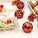 Valery Madelyn 24ct 60mm Luxury Red and Gold Shatterproof Christmas Ball Ornaments Decoration,Themed with Tree Skirt(Not Included)