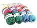SCYarn for Scrubbies 12 Skeins Bonbons Yarn Assorted Colors 100% Polyester for Dishcloths Crochet and Knitting Project - Total 984 Yards Craft Kit (Pastel)