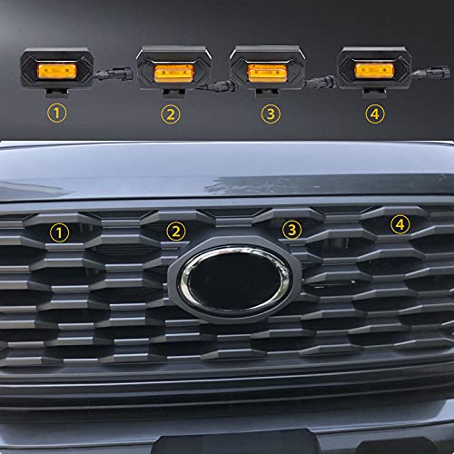 Amber Grill Lights Grill light Amber Raptor Grille Lights for