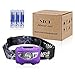 STCT CREE LED Headlamp Flashlight, STCT with Red Light Headlamp, Waterproof Head Lights Led for Kids Camping, Running, Batteries Included (Purple)