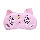 Fluffy Cat Face Sleep Eye Mask Moon Decor Eye Shade Blindfold for Home Travel Rest