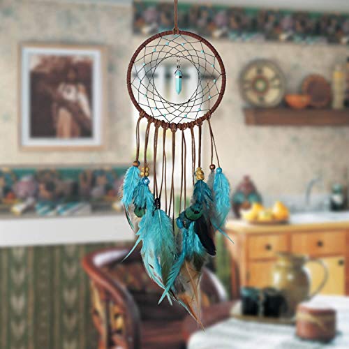 Dream Catcher for Kids Bedroom - Handmade Traditional Wind Chimes Hanging Dreamcatcher, Christmas Party Home Decoration, 5" Diameter 20" Long