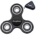 Tri-Spinner Fidget Toy 3D Printing Ceramic with Premium Quality EDC Focus Toy for Kids & Adults (Black)